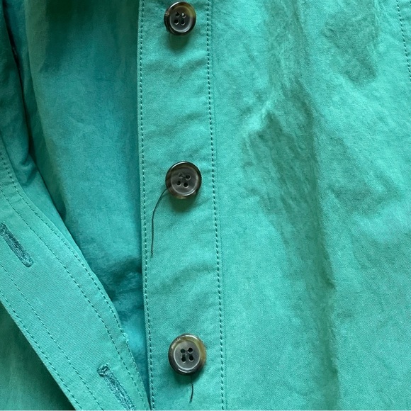 Bill Blass Sage Green Taffeta Button Front Belted Midi Dress Size 0 NWT - Picture 8 of 13